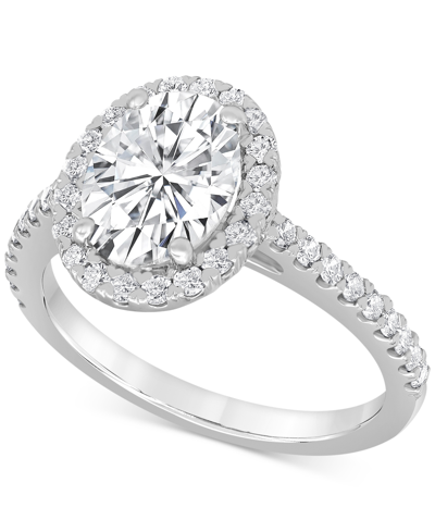 Badgley Mischka Certified Lab Grown Diamond Halo Engagement Ring (2-1/2 Ct. T.w.) In 14k White Gold