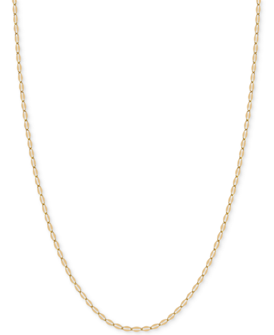 Italian Gold 16" Flattened Link Chain Necklace (1-9/10mm) In 14k Gold