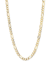 Italian Gold 24" Figaro Link Chain Necklace (3-1/5mm) In Solid 14k Gold In Gold