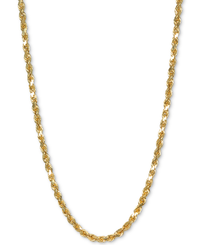 Italian Gold Rope 30" Chain Necklace In 14k Gold In Yellow Gold