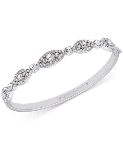 Givenchy Crystal Bangle Bracelet In Silver