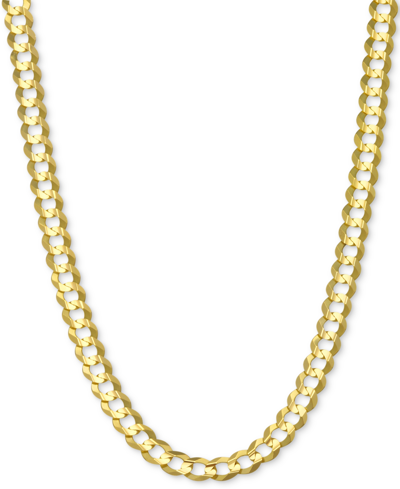 ITALIAN GOLD 20" OPEN CURB LINK CHAIN NECKLACE (4-5/8MM) IN SOLID 14K GOLD