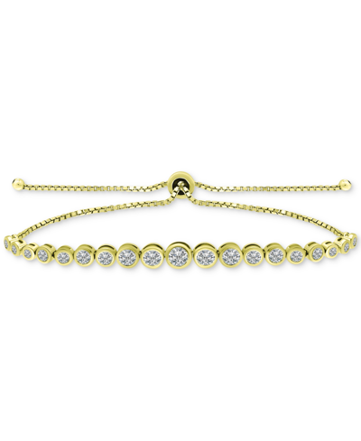 Giani Bernini Cubic Zirconia Bolo Bracelet, Created For Macy's In Yellow