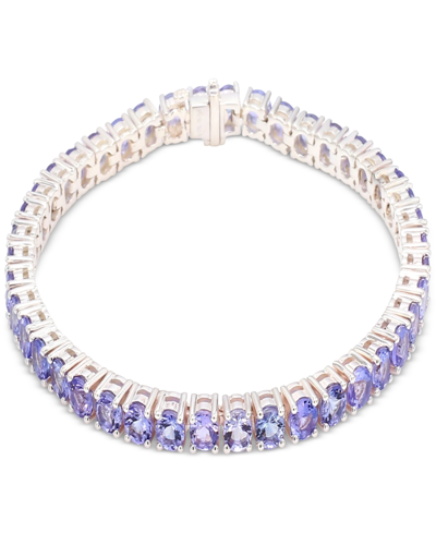 Macy's Tanzanite Tennis Bracelet (11-1/3 Ct. T.w.) In Sterling Silver