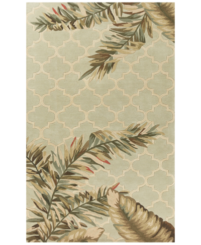 Kas Sparta Tropical Mosaic 3153 Sage 5'3" X 8'3" Area Rug In Green