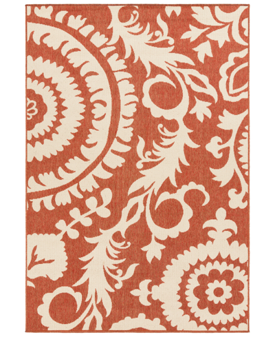 SURYA CLOSEOUT! LIVABLISS ALFRESCO ALF-9613 RUST 2'3" X 4'6" AREA RUG, INDOOR/OUTDOOR