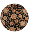 Surya Athena Ath-5017 Black 8' Round Area Rug In Black