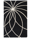 Surya Forum Fm-7072 Black 6' X 9' Area Rug In Black