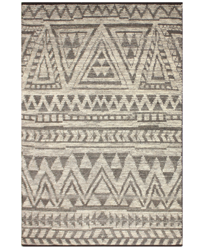 Bb Rugs Natural Wool Nat-21 Gray 5' X 7'6" Area Rug In Grey