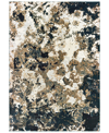 Oriental Weavers Bowen 1808q 7'10" X 10'10" Area Rug In Navy/gold