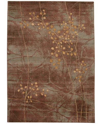 Nourison Closeout!  Home Somerset Multi Blossom 5'3" X 7'5" Area Rug In Brown