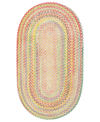 Capel Cutting Garden Oval Braid 0450-150 Buttercup 3' X 5' Area Rug