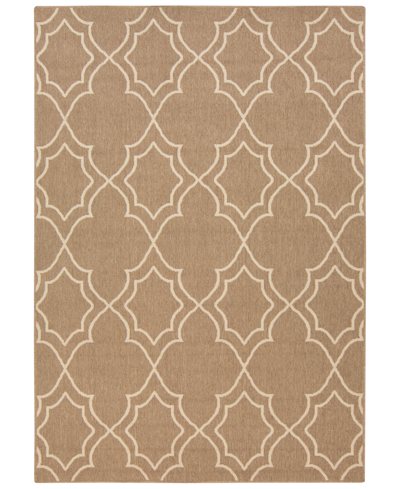 Surya Alfresco Alf-9587 Camel 8'9" X 12'9" Area Rug, Indoor/outdoor