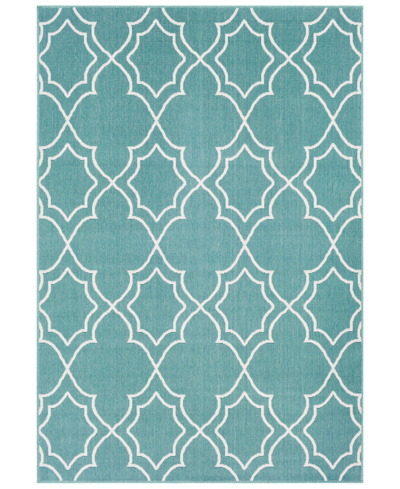 Surya Alfresco Alf-9653 Teal 6' X 9' Area Rug, Indoor/outdoor
