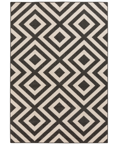 Surya Alfresco Alf-9639 Black 3' X 5'6" Area Rug, Indoor/outdoor