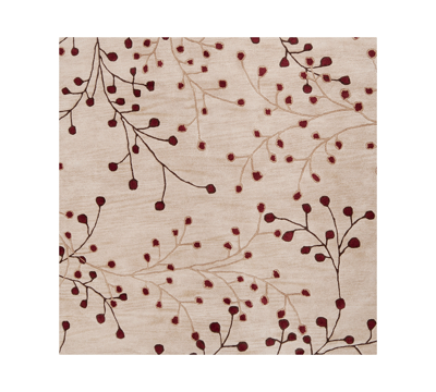 Surya Athena Ath-5053 Burgundy 6' Square Area Rug