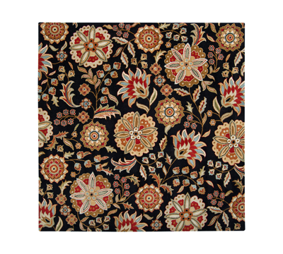 Surya Athena Ath-5017 Black 8' Square Area Rug