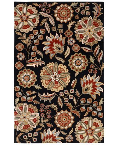 Surya Athena Ath-5017 Black 4' X 6' Area Rug