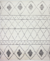 Bb Rugs Natural Wool Nat-19 7' 6" X 9' 6" Area Rug In Ivory/grey
