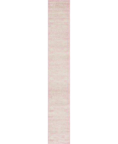 Bayshore Home Closeout!  Mobley Mob2 2' X 13' Runner Area Rug In Pink