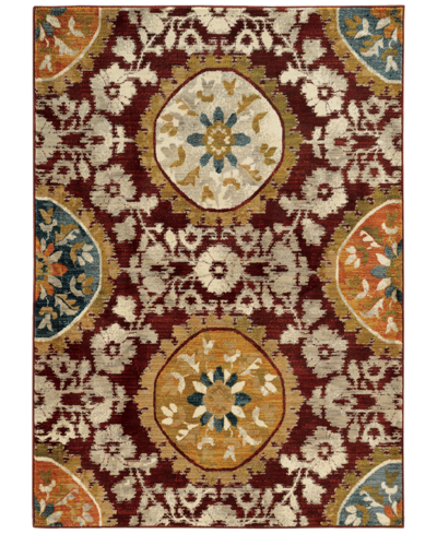 Oriental Weavers Sedona 6366a 7'10" X 10'10" Area Rug In Red/gold