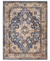 Km Home Taza Heriz 3' X 5' Area Rug In Dark Blue