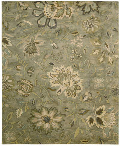 Nourison Rajah Tapestry Silver 7'9" X 9'9" Area Rug