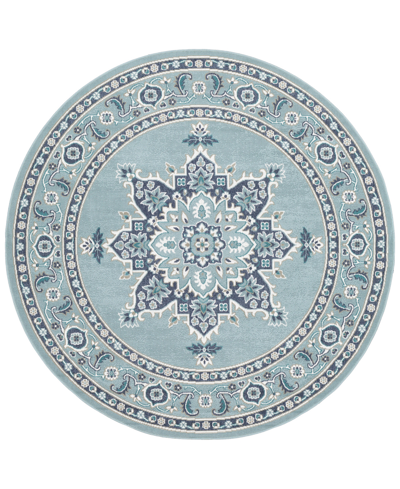 Surya Closeout! Livabliss Alfresco Alf-9687 Aqua 5'3" Round Area Rug, Indoor/outdoor