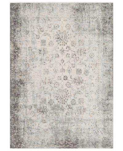 Surya Presidential Pdt-2310 Medium Gray 5' X 8'2" Area Rug In Medium Gray/white