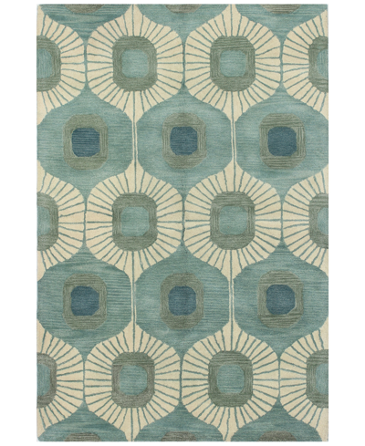 Bb Rugs Alistar Ali-103 5' X 7'6" Area Rug In Aqua