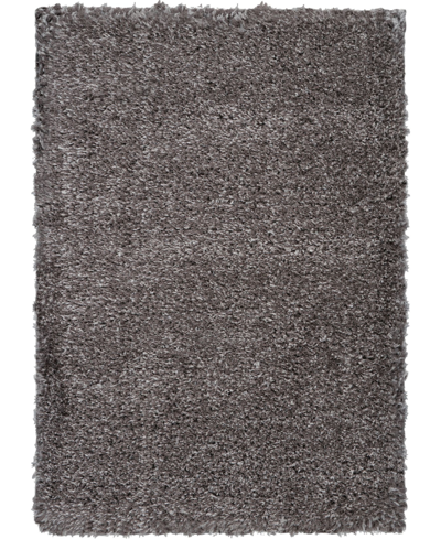 Nourison Luxe Shag Lxs01 Charcoal 8'2" X 10' Area Rug