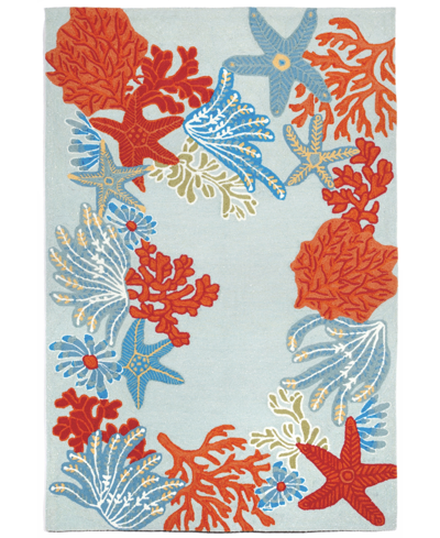 Liora Manne Ravella 2256 Ocean Scene Blue 2'6" X 4' Indoor/outdoor Area Rug