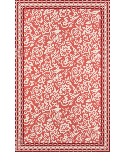 Madcap Cottage Under The Loggia Rokeby Road 3'9" X 5'9" Indoor/outdoor Area Rug In Red