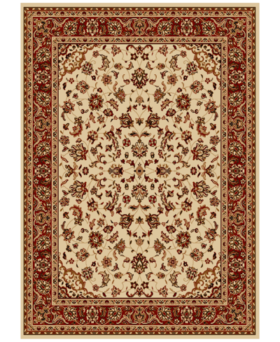 Km Home Closeout!  Pesaro Kashan Ivory/brick 7'9" X 11' Area Rug