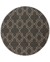 Surya Alfresco Alf-9590 Black 8'9" Round Area Rug, Indoor/outdoor In Black