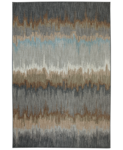 Karastan Euphoria Cashel Abyss Blue 8' X 11' Area Rug In Ash Grey