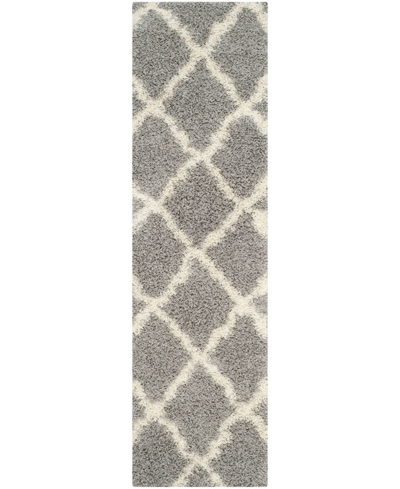Safavieh Dallas Sgd257 Grey And Ivory 2'3" X 10' Runner Area Rug In Gray