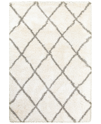 Oriental Weavers Henderson Shag 090 5'3" X 7'6" Area Rug In Ivory/grey