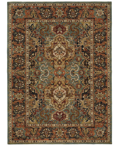 Karastan Spice Market Dhahar 8' X 11' Area Rug In Aquamarine