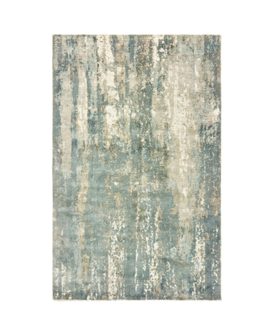 Jhb Design Formations 70002 Blue 6' X 9' Area Rug In Gray