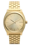 Nixon The Time Teller Bracelet Watch, 37mm In Gold