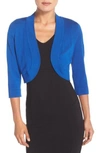 Eliza J Open-front Cropped Cardigan In Cobalt
