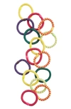 L Erickson Grab & Go Set Of 15 Ponytail Holders In Vida Loca