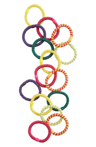 L Erickson Grab & Go Set Of 15 Ponytail Holders In Vida Loca