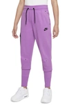 Nike Kids' Sportswear Tech Fleece Sweatpants In Violet Shock/ Black