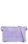 Bottega Veneta Intrecciato Leather Crossbody Bag In Lavender