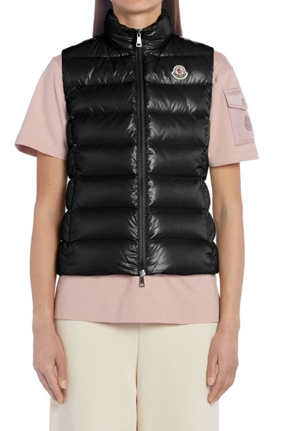 Moncler Ghany Nylon Laqué Down Puffer Vest In Default Title
