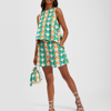 La Doublej La Scala Peacock-print Cotton-blend Twill Top In Kissers