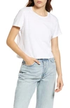 Re/done Solid-colour Crewneck T-shirt In Vintage White