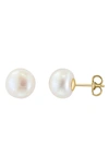 Effy 14k Yellow Gold 11mm Cultured Freshwater Pearl Stud Earrings In White
